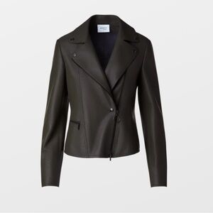 Akris Punto Black Leather Jacket